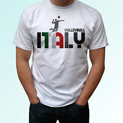 Italy Volleyball T Shirt Flag Art Top Sport Gift Tee Mens Womens Kids Sizes • $12.43