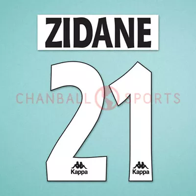 Zidane #21 1996-1997 Juventus Homekit Nameset Printing • £13.19