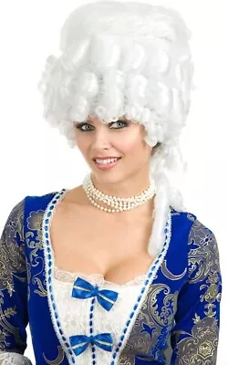 Colonial Maiden Adult Wig White Renaissance Marie Antoinette Dress Up Accessory • $28.30
