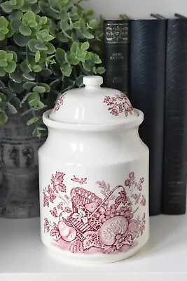 Masons's Jar 'Fruit Basket' Red Storage Jar Ironstone England (N) • £10.95