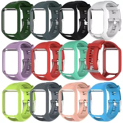 Silicone Replacement Wrist Band Strap For TomTom Runner 2 3 Spark 3 GPS Watch • $10.99