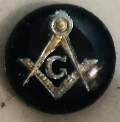 Vintage 1950's Masonic Incised Glass Intaglio - Freemasons • $7.95