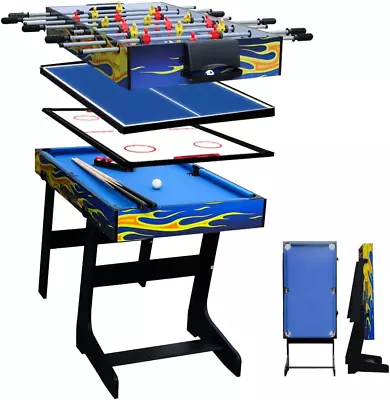 4-In-1 Multi Game Combination Table Set 48  Mini Foosball Ping Pong Pool Tabl • $184.99