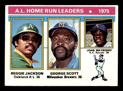 1976 Topps Baseball #194 A.L. Home Run Leaders Jackson VG/EX *d2 • $4