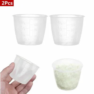 2Pcs Rice Measuring Cups Clear Plastic Kitchen Any Rice Cooker Replacement 160ml • $6.45