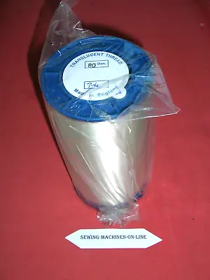 10000 Metres Invisible Clear Translucent Thread 80den Large Reel Fellingmachine • £8.45