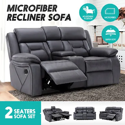 $999.95 • Buy 2 Seater Sofa Recliner Chair Armchair Couch Lounge Living Room Chair Microfiber