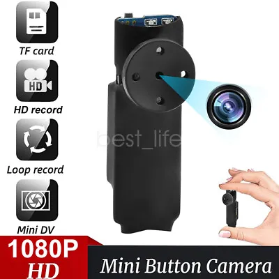 HD 1080P Mini Button Camera Micro Camcorder DVR Video Recorder Security Cam • £12.77