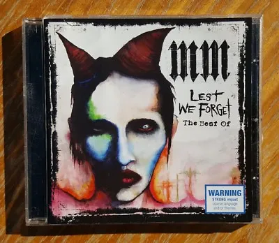 MARILYN MANSON - Lest We Forget: The Best Of CD (Australian Pressing) 2004 • $4.56