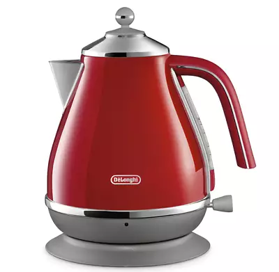 Delonghi KBOC2001R Icona Capitals 1.7L Kettle W High Gloss Finish - Tokyo Red • $179