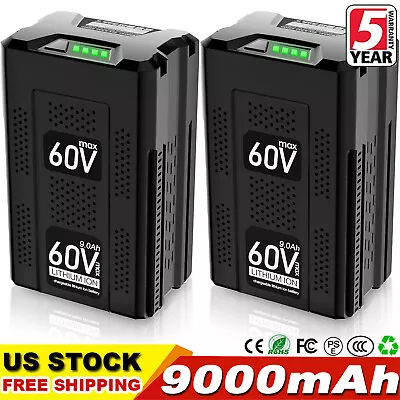 5 Ah / 9 Ah Upgraded Lithium Battery For Greenworks 60 V LB60A00 LB60A02 LB60A03 • $339.98