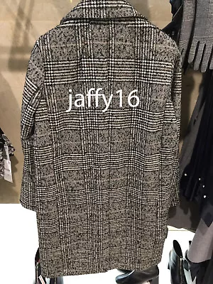 $79.99 • Buy Zara Woman Checked Coat Color: Black/ecru Size: Xs-xl Ref. 3046/237