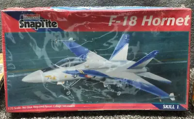 ✰ Vintage F-18 Hornet Monogram Snap Tite 1:72 Plastic Model Airplane SEALED ✰ • $25