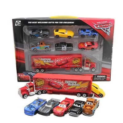 Disney 6 Cars & Truck Pixar Metal Set Lightning McQueen Diecast Model Toys Gift • $32.98