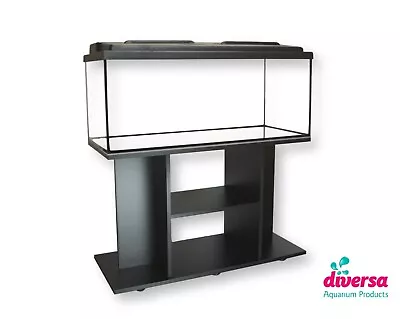 DIVERSA AQUARIUM With STAND / CABINET And LED LID Fish Tank Real Guardian Glass  • £169.95