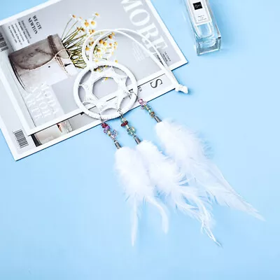 Vintage Feather Dreamcatcher Car Hanging Accessories Car Home Wedding Decoration • £8.21