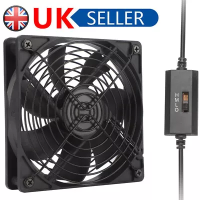 USB Fan 120mm Fan USB Computer Fan For PC/ PS4/ Xbox/TV Box/Laptop/AV Cabinet UK • £11.79