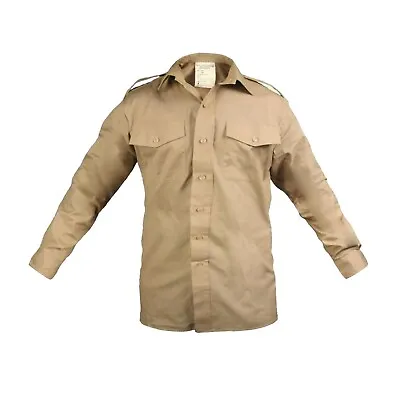 Army Shirt Genuine British Military Surplus Cadet Combat Uniform Dress Beige Top • £29.90