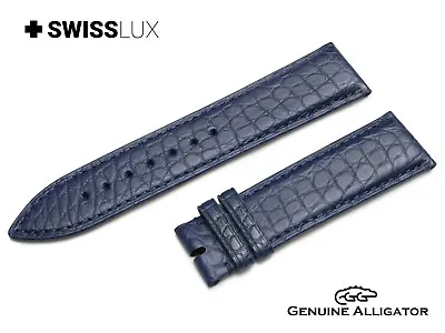 Crocodile Alligator Leather For LONGINES Watch NAVY BLUE Strap Band Buckle/Clasp • £33.90