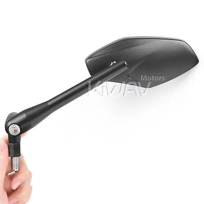 KiWAV Mirrors Aluminum CNC Black For Triumph Moto Guzzi Honda Kawasaki • $80.99