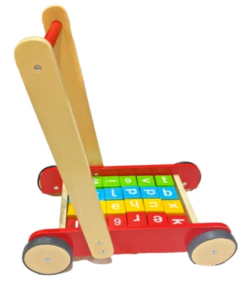 £34.95 • Buy John Lewis Wooden Push Along Baby Walker With Multicoloured Bricks