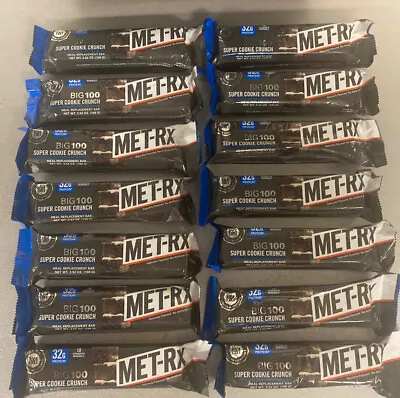 (14) Met-RX Big 100 SUPER COOKIE CRUNCH Bars 32g Protein 3.52oz Each 11/28/2023 • $29.95