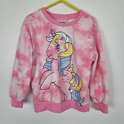 My Little Pony Sweatshirt Jumper Pink Tie-Dye Girls Size 5 • £5.15
