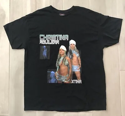 $99.99 • Buy Vintage Rare Htf Royelle Christina Aguilera Xtina Xxl 2xl Mens Black T-shirt 