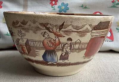 Wonderful Antique Allertons Pottery Indiana Medium Bowl Falcon Mongol • £10