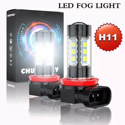 LED Fog Light Bulbs H8 H16 H11 Fog Light Bulb White 6500K High Power DRL Lamps • $29.99
