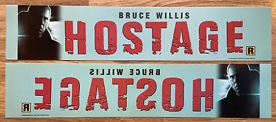 📽 Hostage (2005) - Bruce Willis - Double-Sided - Movie Theater Mylar 5x25 • $12.99