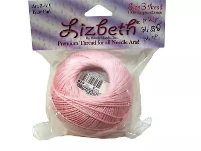 Baby Pink Lizbeth Cotton Tatting Thread Number 619 1 Roll Size 3 899 • $3.60