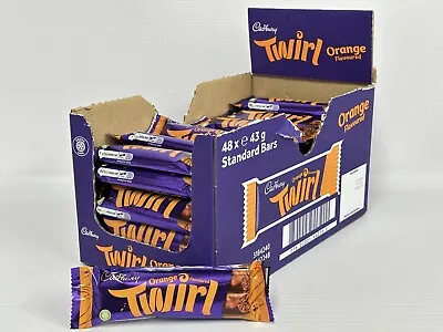 Cadbury Twirl Orange Flavoured Twin Chocolate Bars 43g Case Of 48 Standard Size • £23.99