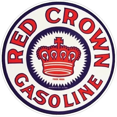 Red Crown Gasoline Vintage Window Decal Sticker NHRA Rat Rod Street Rod Hot Rod • $3.49