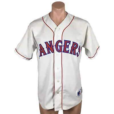 Vintage 90s Texas Rangers Russell Athletic Baseball Jersey MLB Embroided Large • $59.95