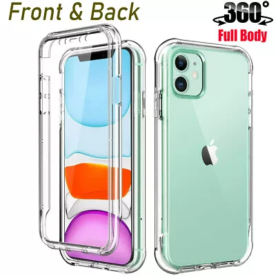 $12.94 • Buy 360 Full Body CASE For IPhone 14 13 11 12 Pro Max XR 8 Silicone Cover Front Back