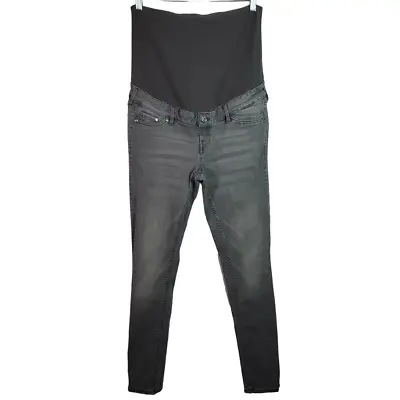 & Denim H&M Mama Womens Gray Skinny Maternity Jeans Size 10 Stretch • $10.99
