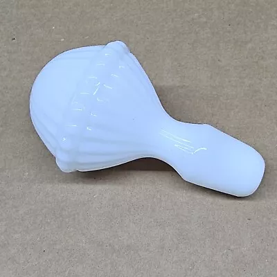 Milk Glass Bottle Stopper Replacement Only Decanter Vanity Ridged 4  Tall • $9.99