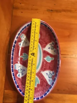 Vietri Dip A Mano Oval Serving Platter Campagna Birds Perfect • $12