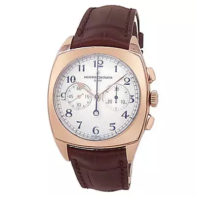 $29990 • Buy Vacheron Constantin Harmony 18k Rose Gold Leather Silver Watch 5000S/000R-B139