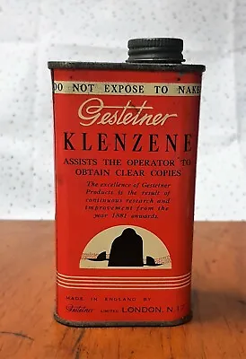 £16.99 • Buy Vintage Gestetner Klenzene Can