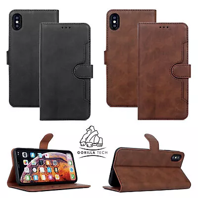 Galaxy Z Fold 5/4/3 Flip 5/4/3 S24S23 Leather Flip Case Wallet Protective • £6.49