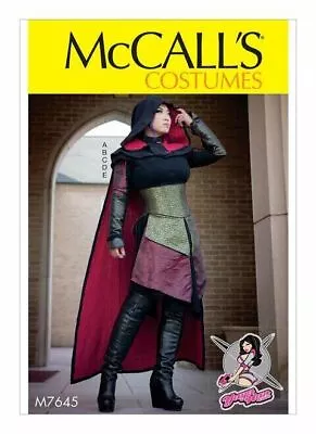 McCall's M7645 Assassin's Dress Corset Hood And Cape Cosplay Costume Pattern • $8.95