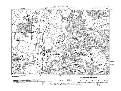 Walford Old Map Herefordshire 1905: 51SE • £18.99