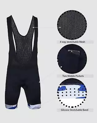 Mens Cycling Bib Short Gel Padded MTB Bike Tights Shorts Bicycle Racing Leggings • $15.99