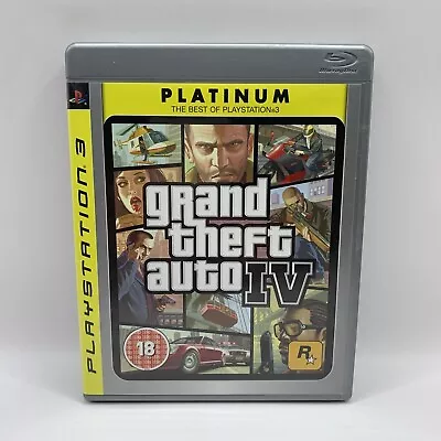 Grand Theft Auto IV GTA 4 PS3 2008 Action-Adventure Rockstar Games MA15+ VGC • $9.95