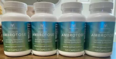 Brand New 4 Bottles Of Mannatech ADVANCED AMBROTOSE 120 Caps • $179.99