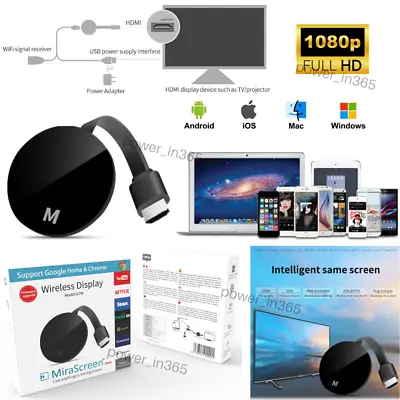 Wifi Wireless HDMI Mirror Screen Display Adapter For 1080P TV Miracast Dongle • $20.99