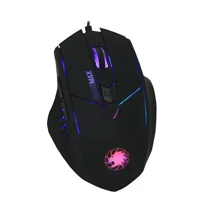 Game Max Tornado Gaming Mouse 7 Color LED Side Buttons Wired USB PC Laptop UK • £9.95