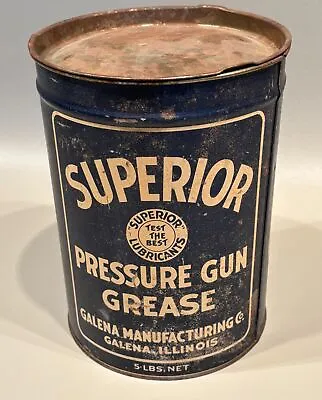 Vintage Model A Ford Parts: Large Superior Oil Grease Can • $25